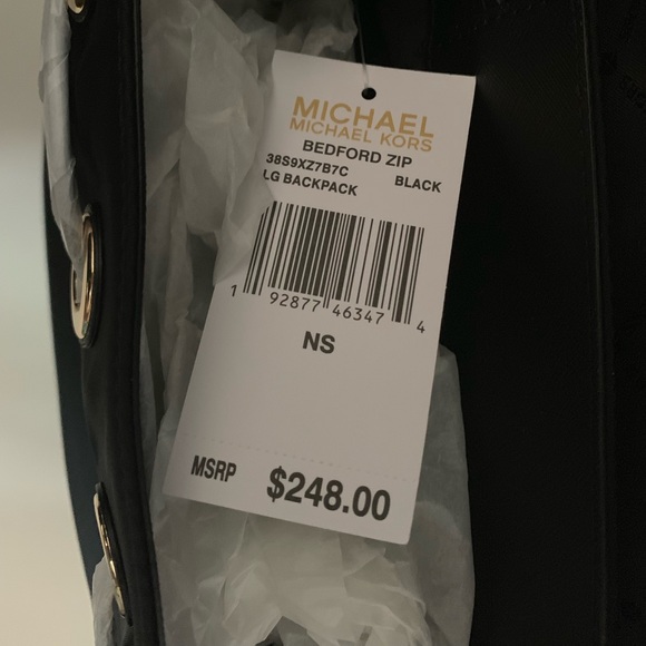 Michael Kors Bedford Zip Backpack - Black - Picture 6 of 8